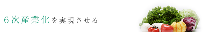 6次産業化を実現させる