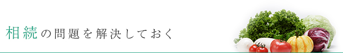 相続の問題を解決しておく